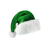 Christmas Hat Santa Hat Green Velvet Classic Hat Holiday Party Hat(4 pieces)